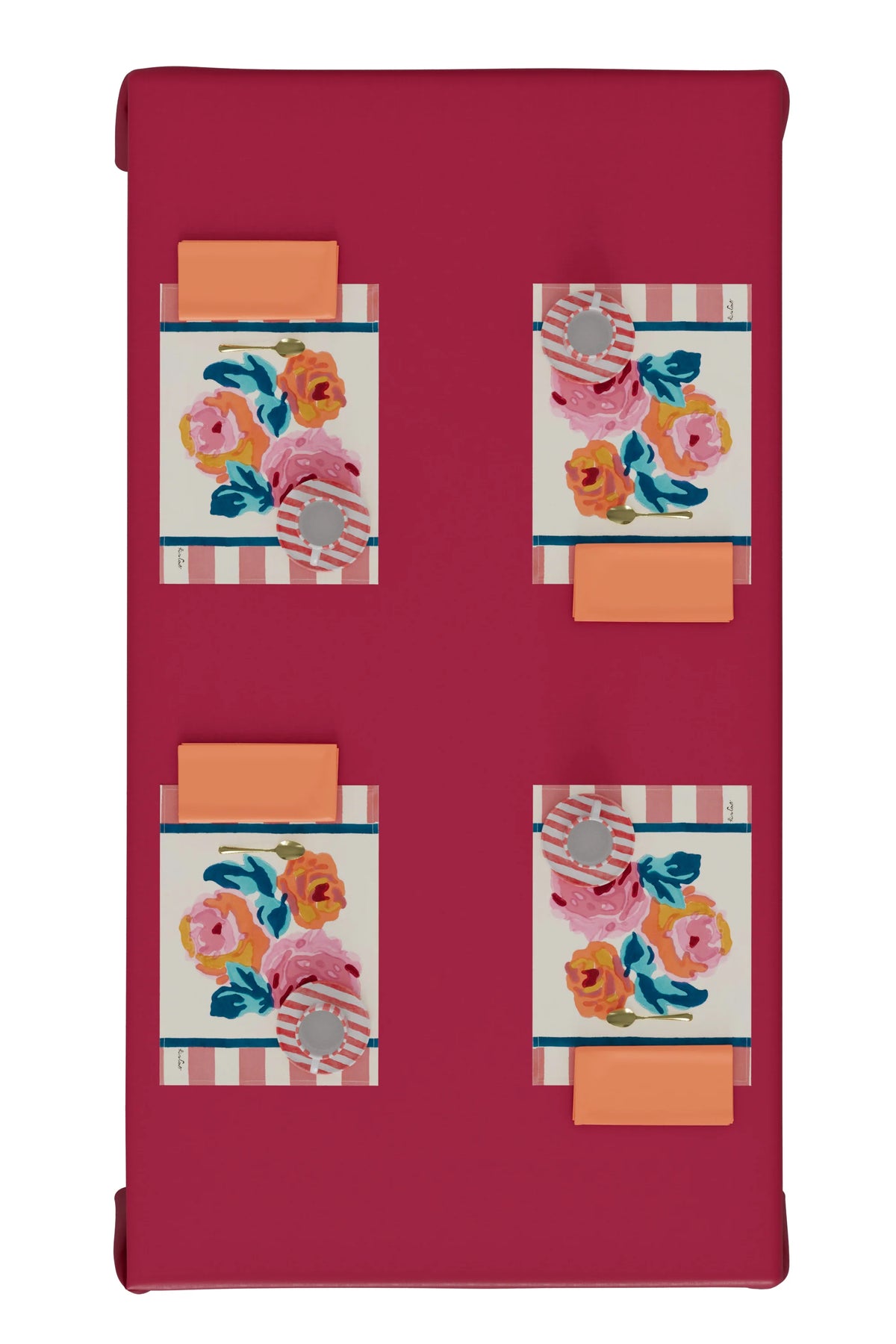 Nizam Pink Cream Canvas Placemat
