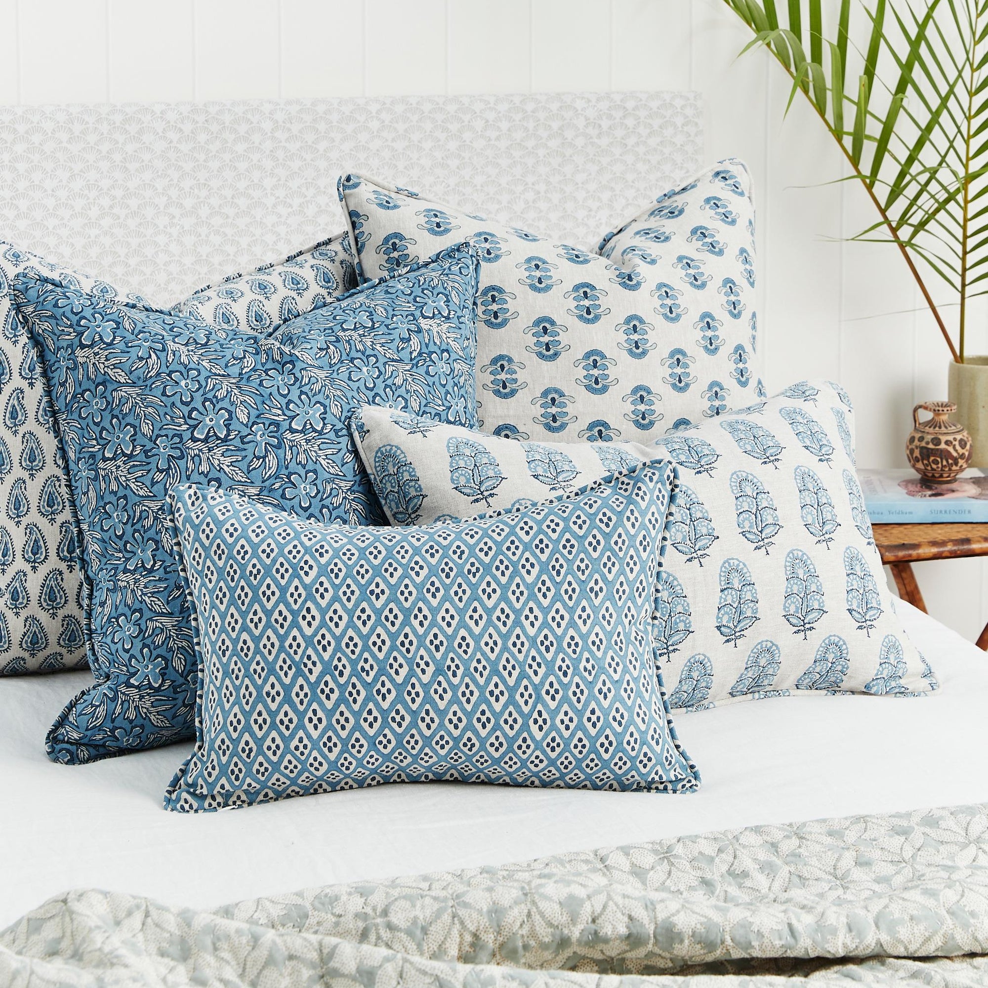 Orvietto Azure Lumbar Pillow