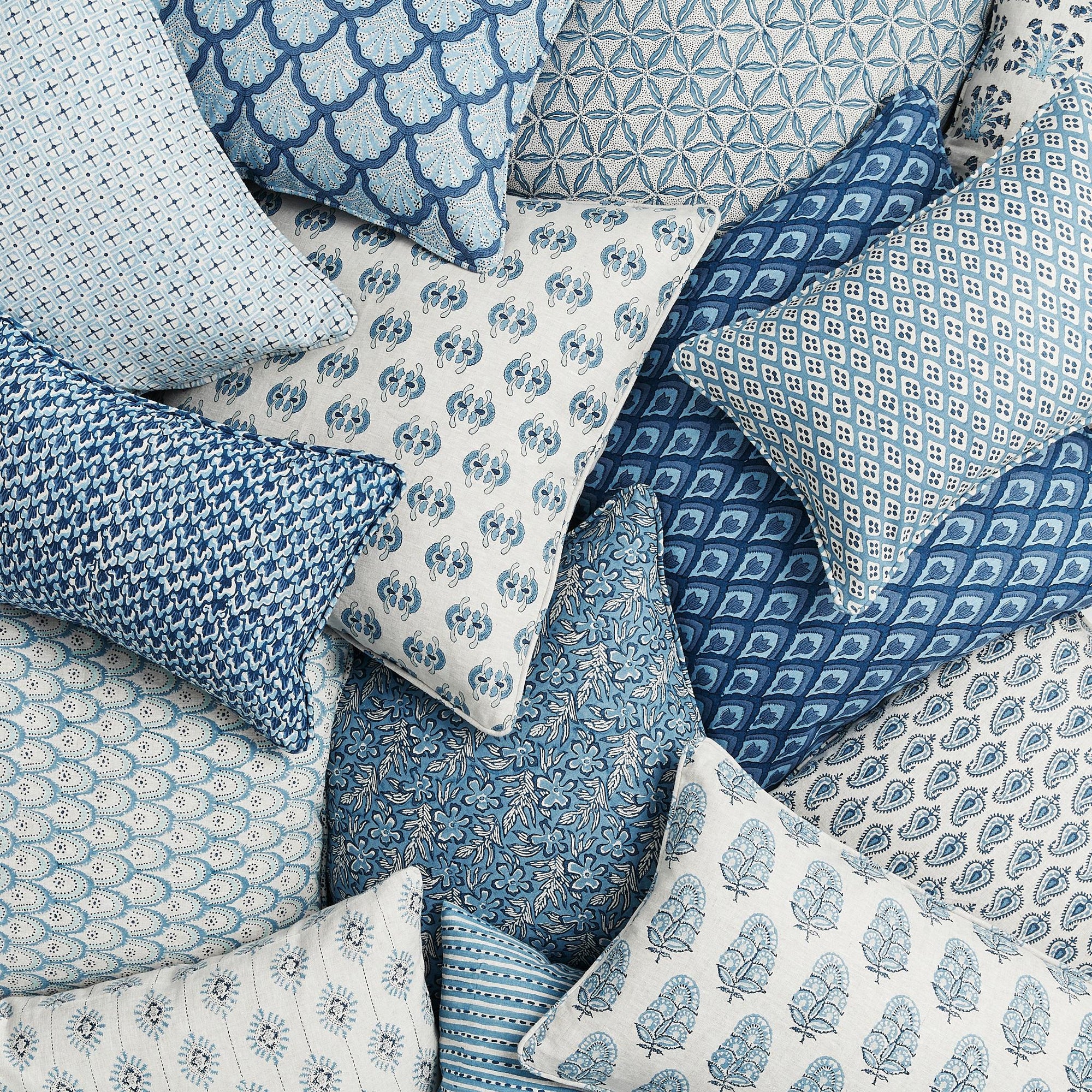 Orvietto Azure Lumbar Pillow