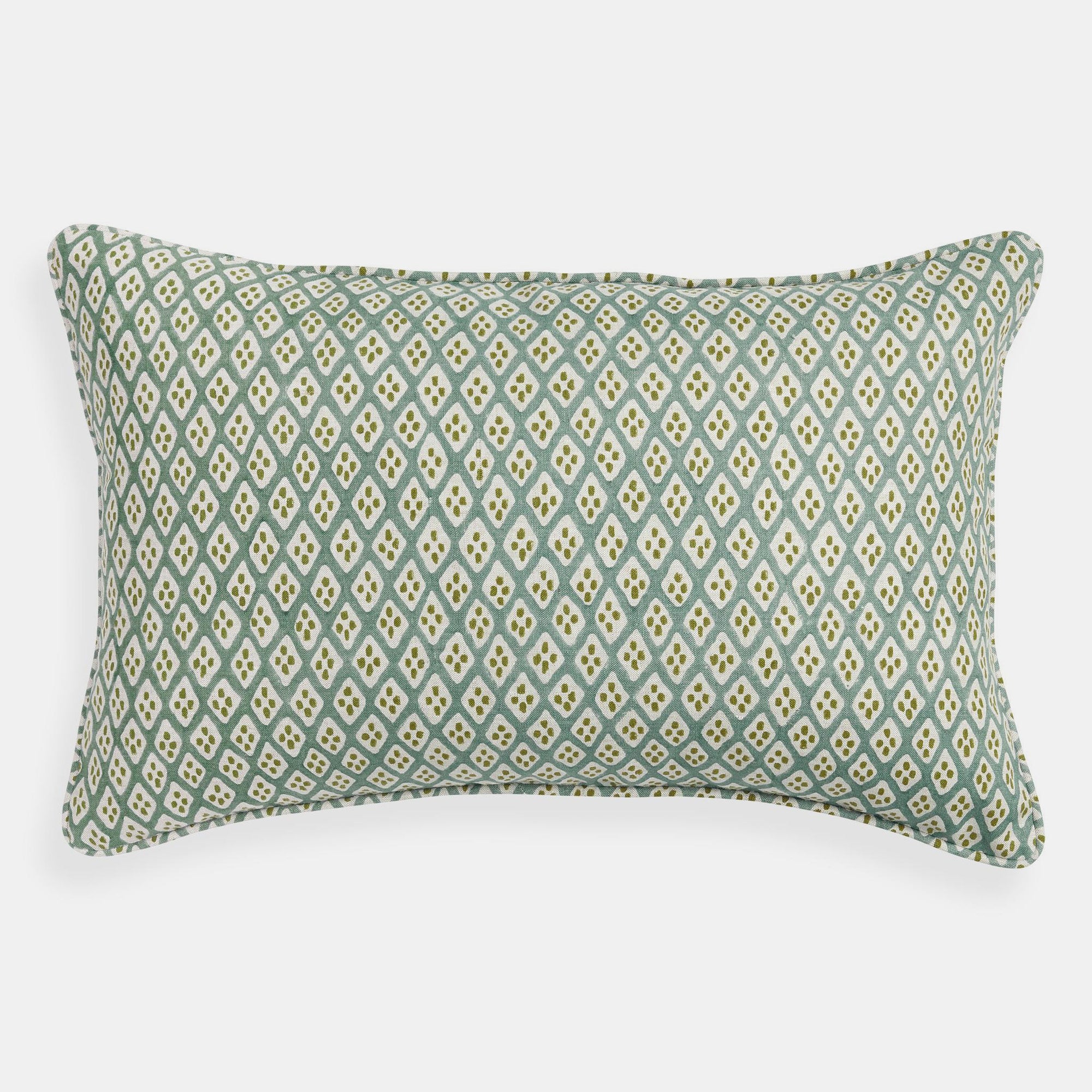Orvietto Celadon Moss Lumbar Pillow