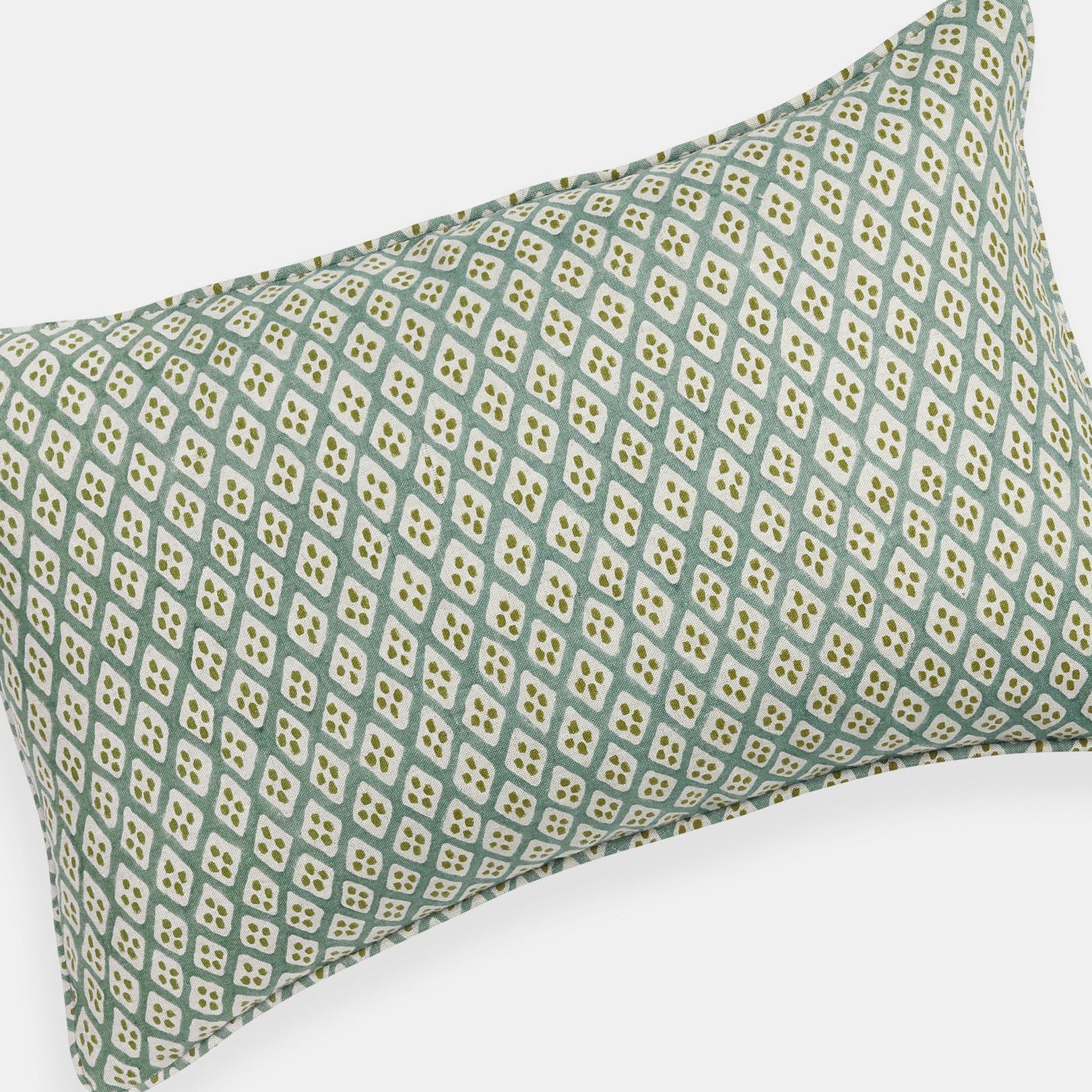 Orvietto Celadon Moss Lumbar Pillow