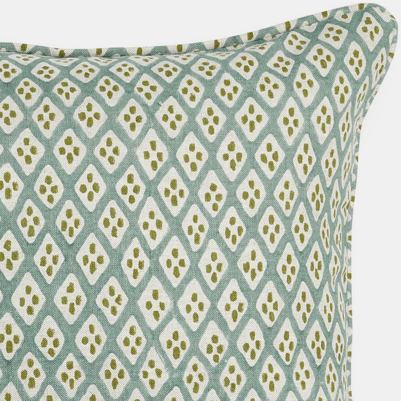 Orvietto Celadon Moss Lumbar Pillow