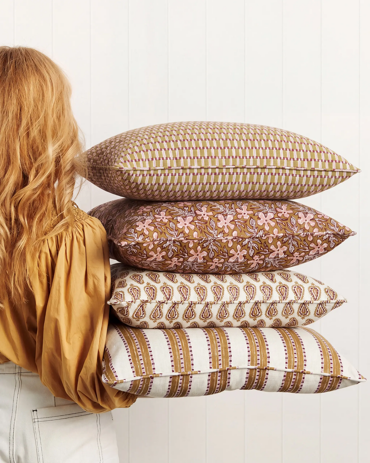 Rumi Moonflower Lumbar Pillow