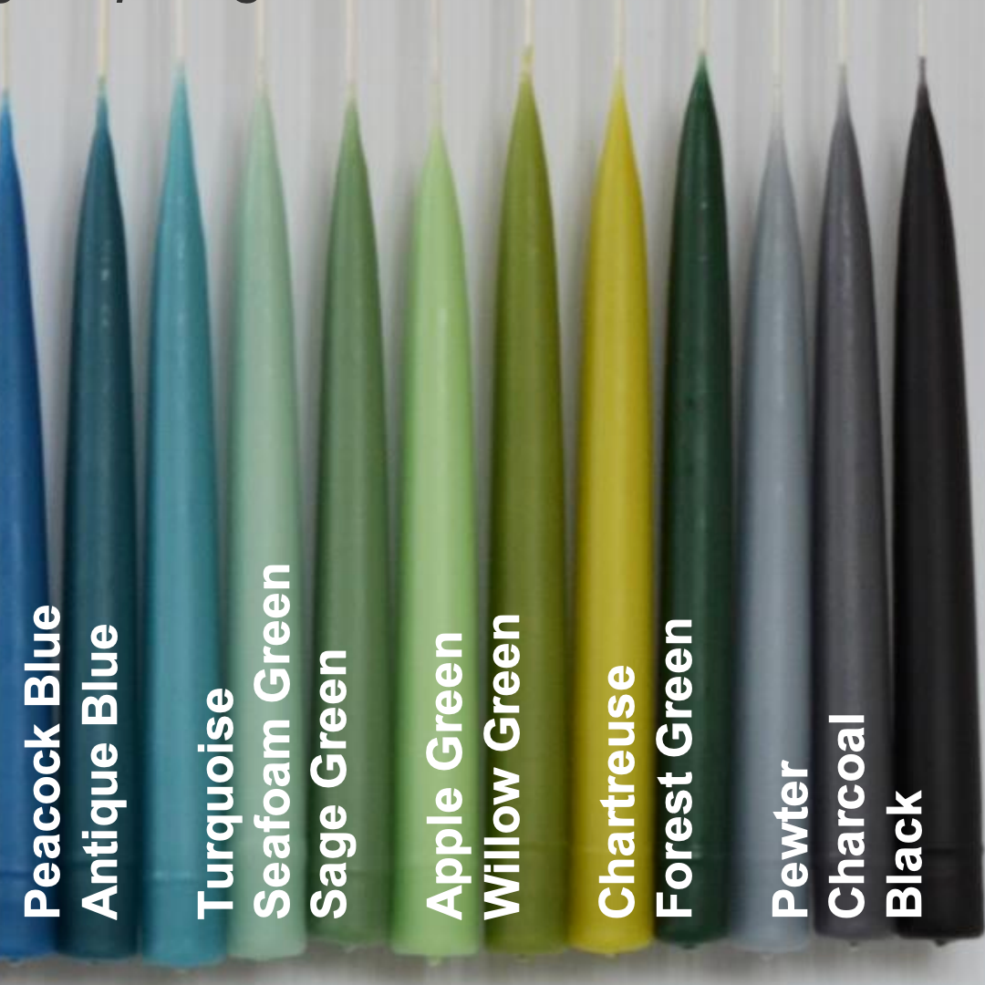Apple Green Taper Candles