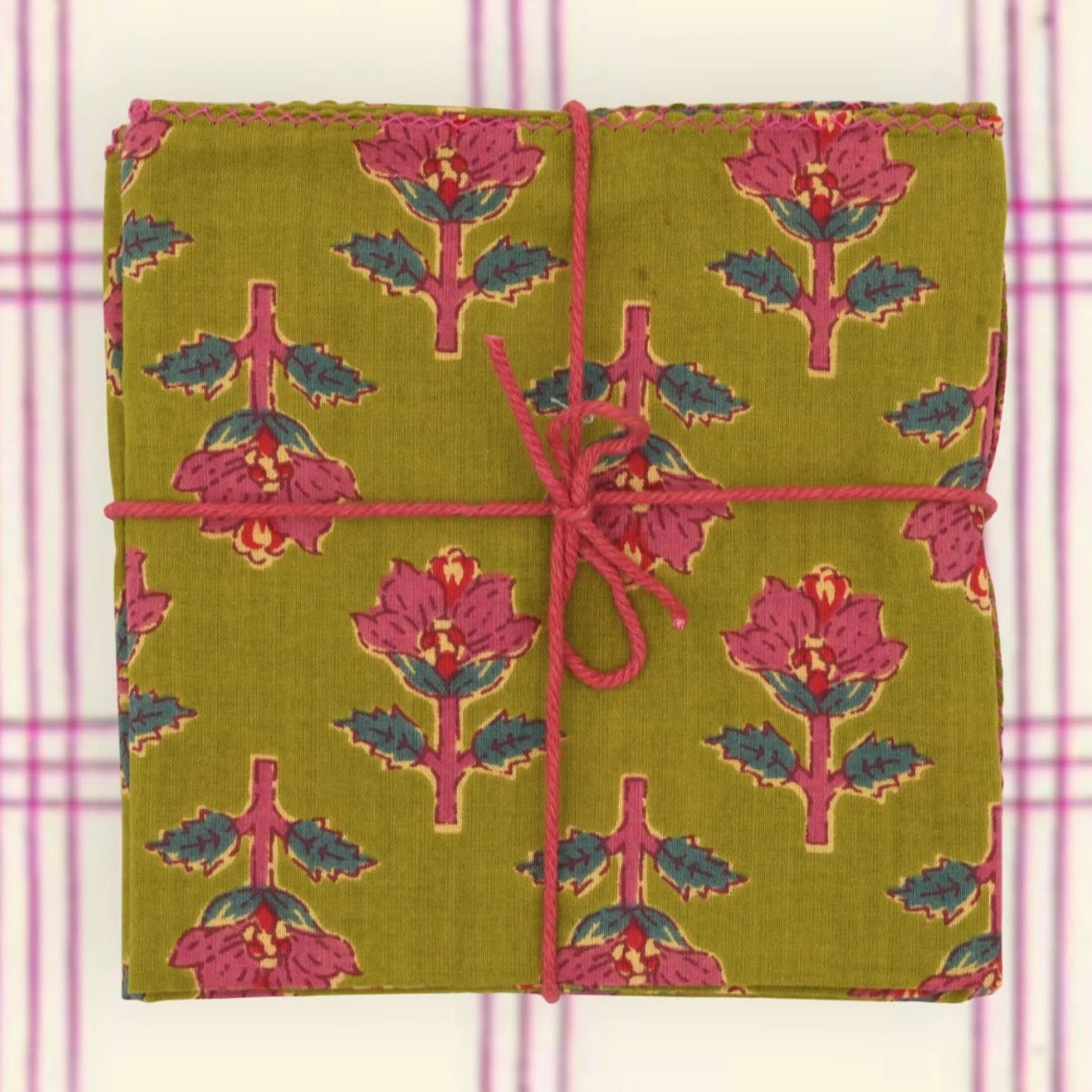 Jonquille Olive Napkins: Set of 4
