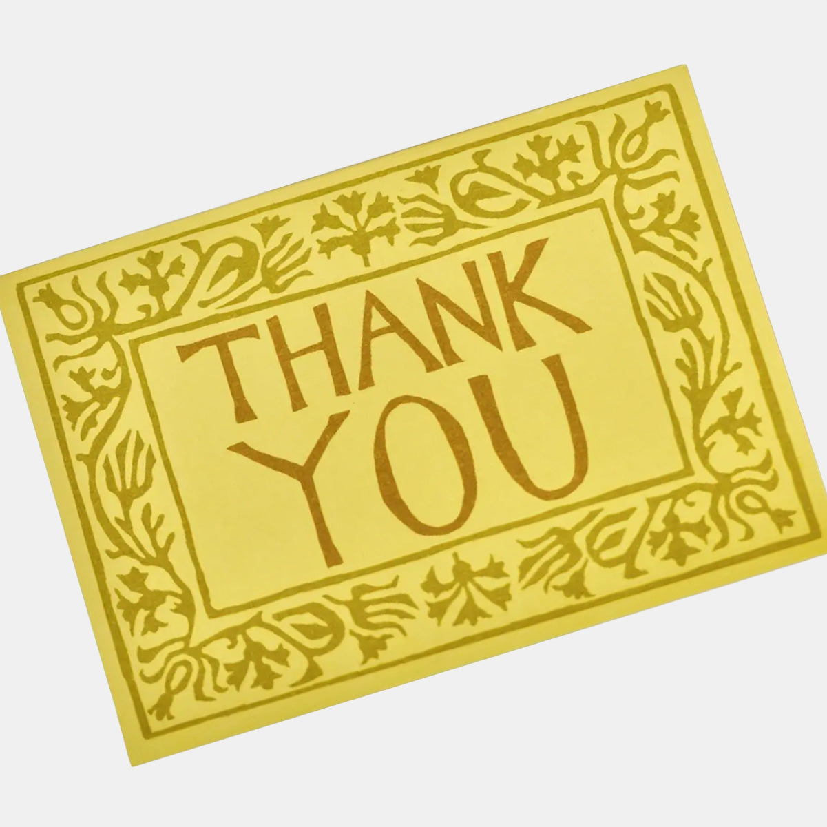 Thank You Yellow Arabesque Card