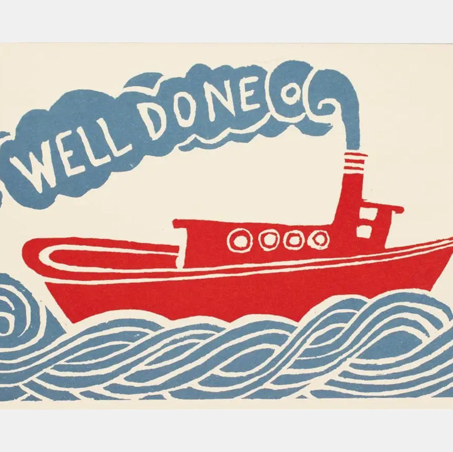 Well Done Tugboat Card
