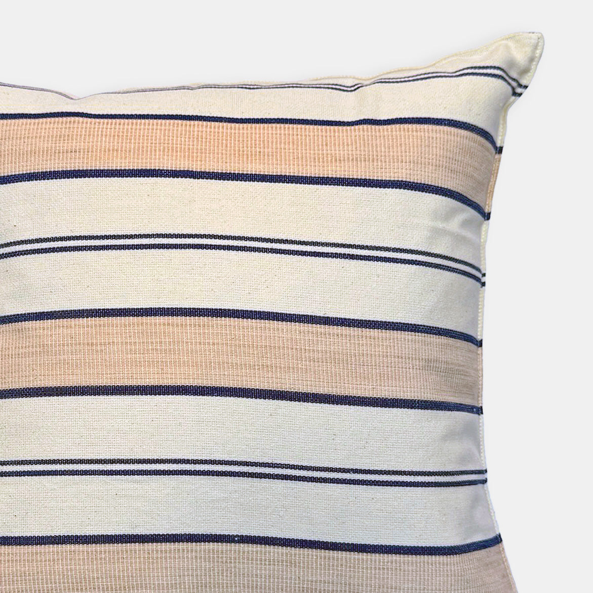 Orange Blossom Stripe Square Pillow