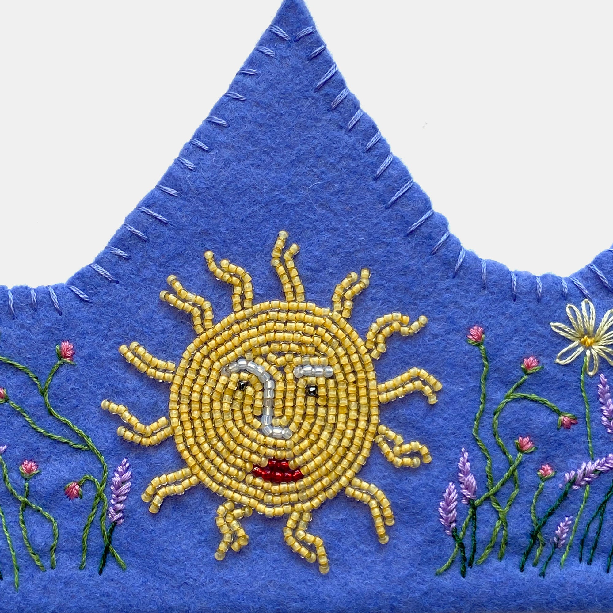 Handmade Felt Crown in Summer Garden