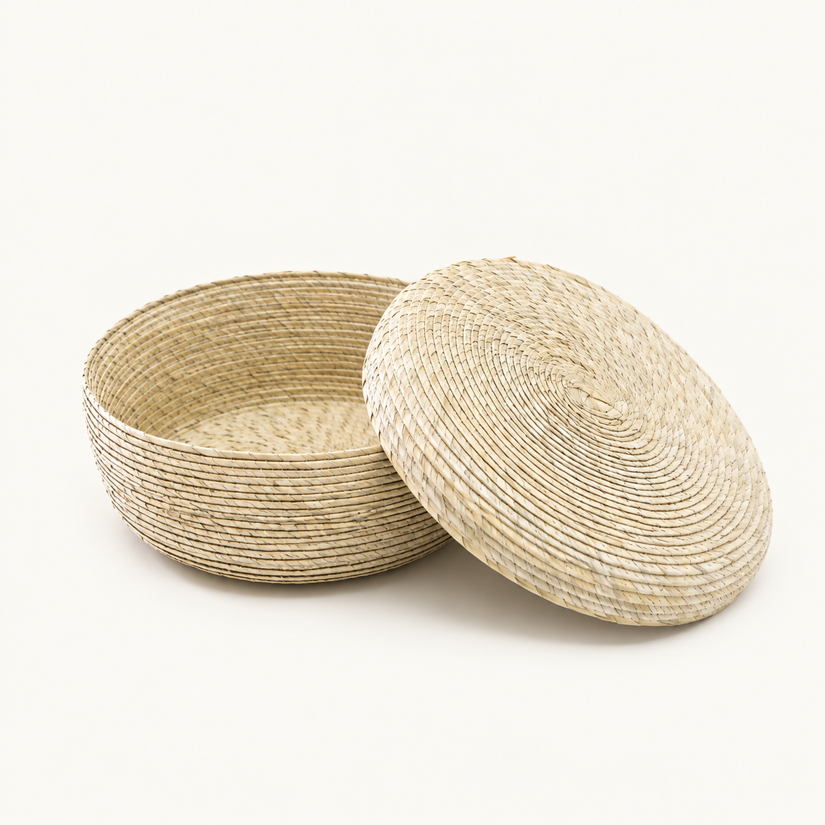 Tortillero Basket with Lid in Natural