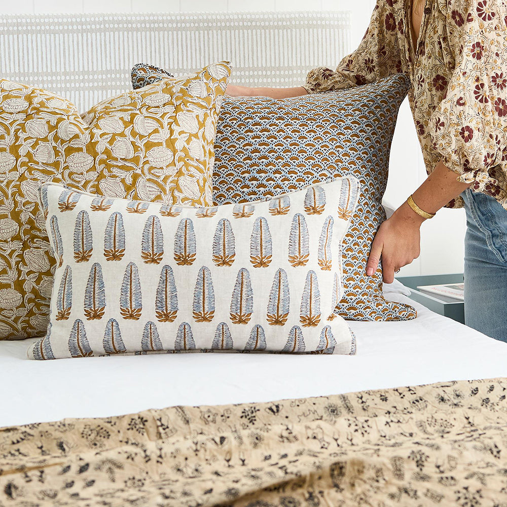 Marbella Saffron Square Pillow