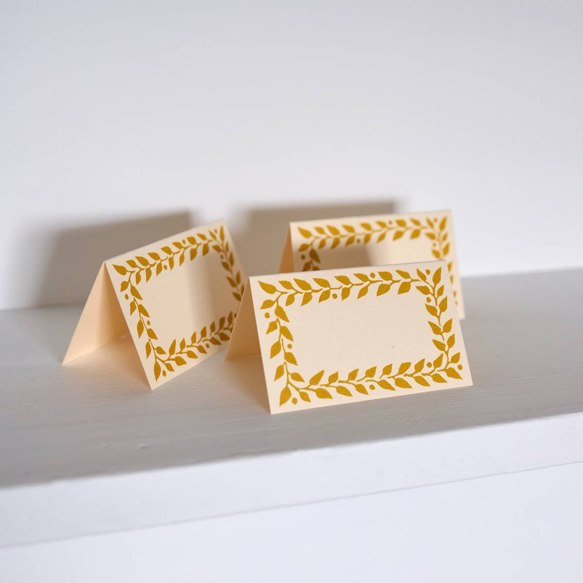 Place Cards in Mustard: Pack of Twelve