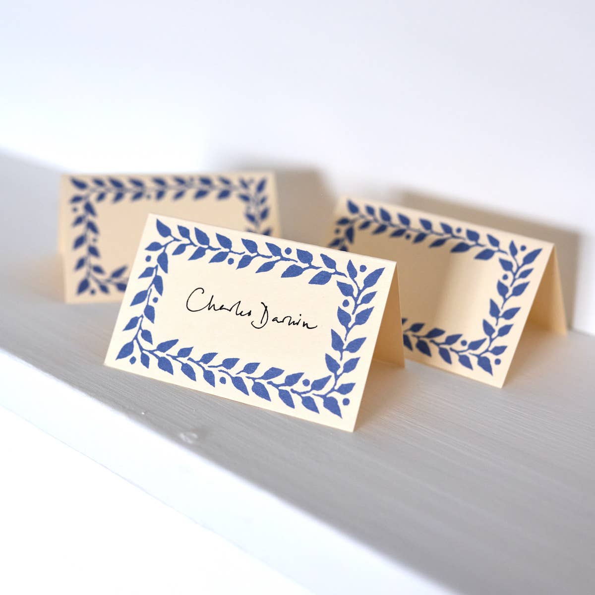 Place Cards in Scumble Blue: Pack of Twelve