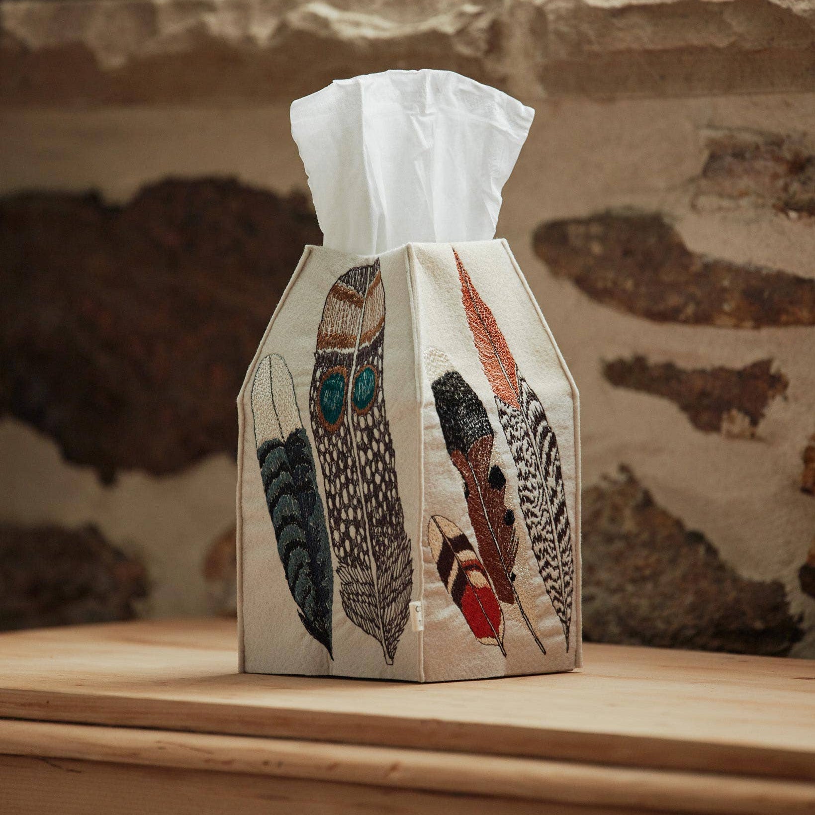 Feathers Tissue Box Cover - Collyer's Mansion