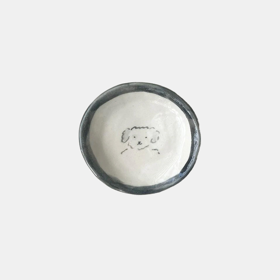 Handpainted Trinket Dish in Puppy