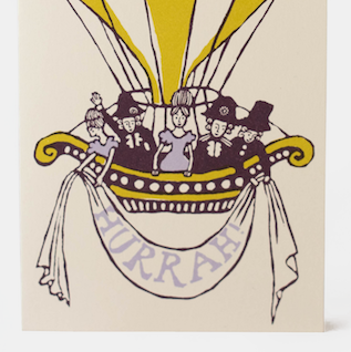 Long Card: Hot Air Balloon