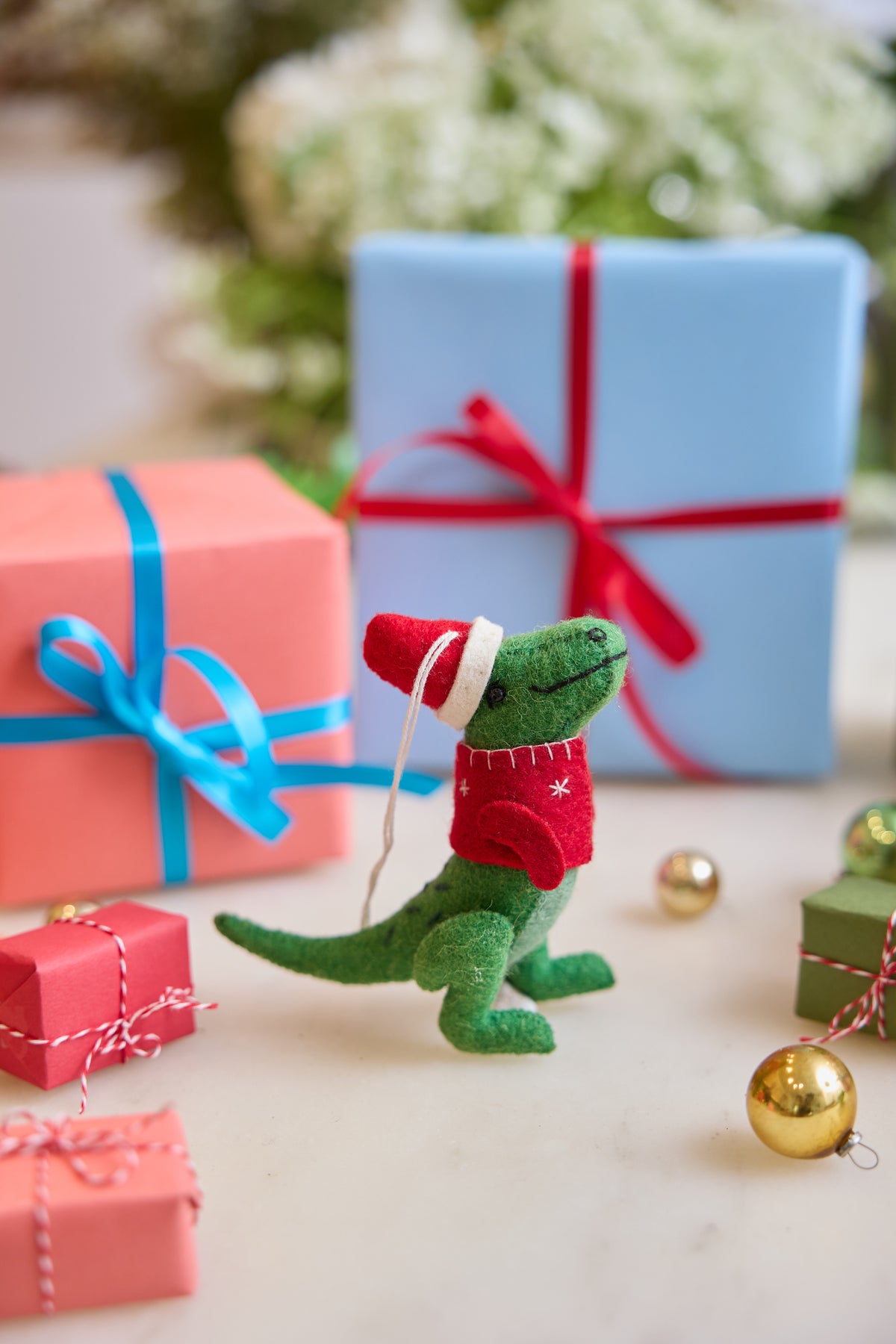 Santasaurus T. Rex Ornament