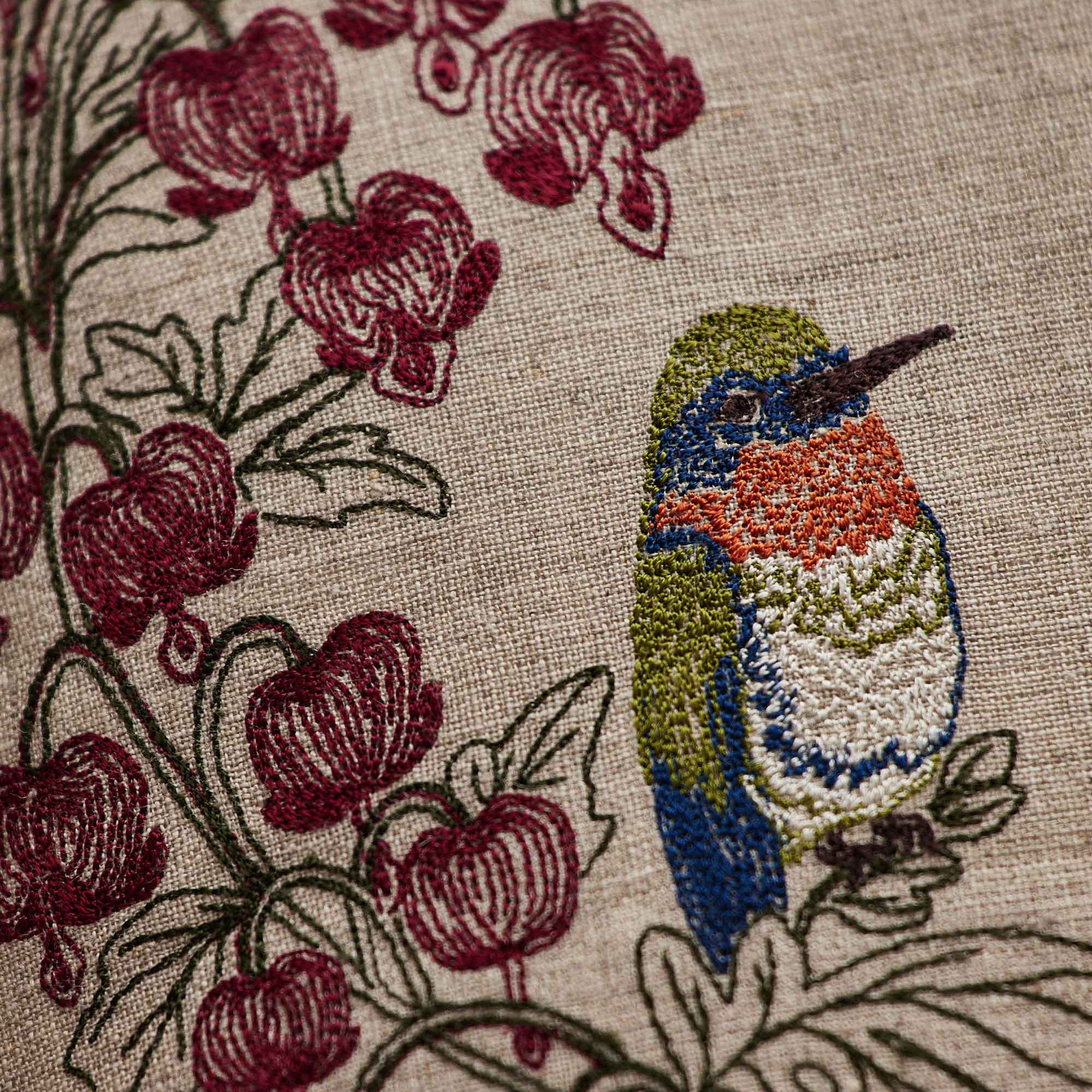 Hummingbird Hearts Square Pillow