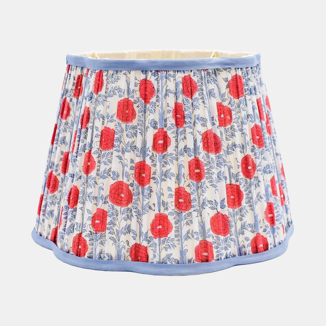 Pleated Scalloped Lampshade in Araminta