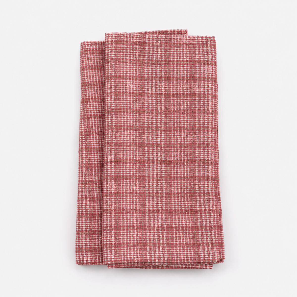 Linen Napkin in Red Checks