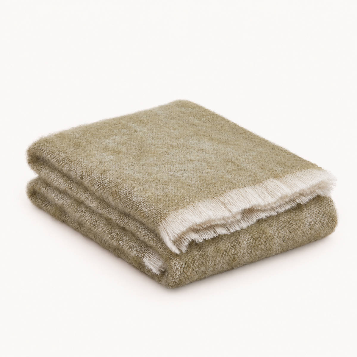 Mooneen Olive Mohair Throw