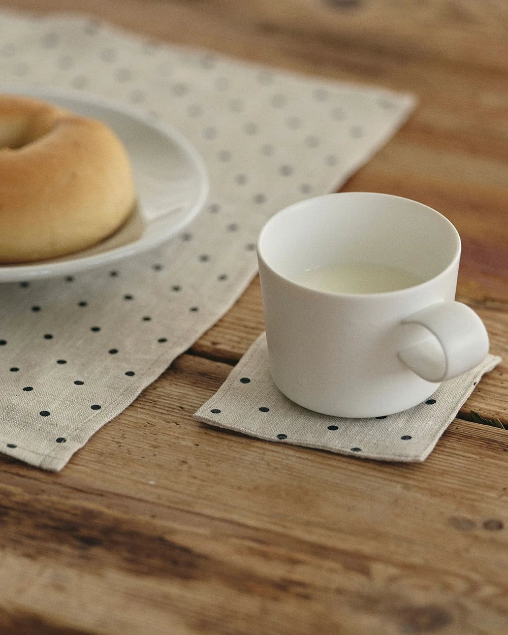 Natural Dot Linen Coaster