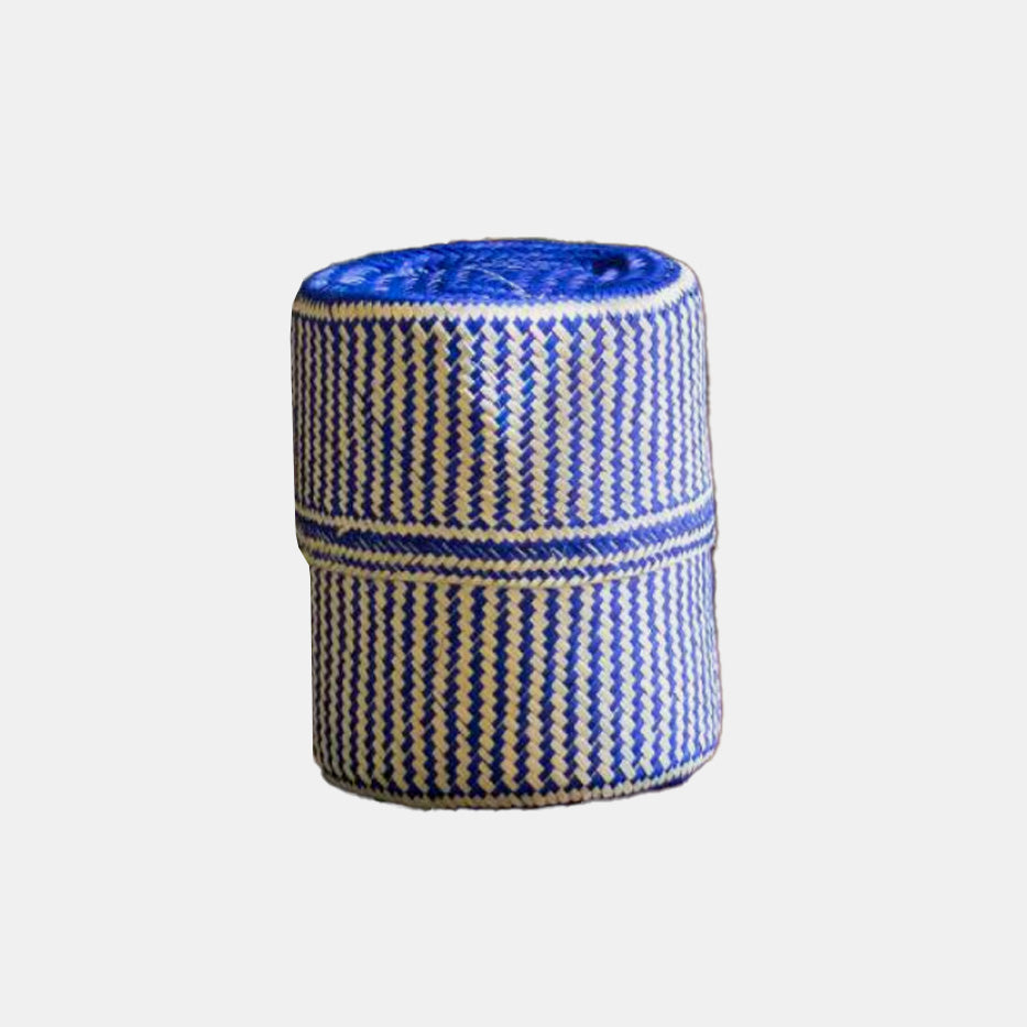 Ocean Lidded Basket in Small Tall