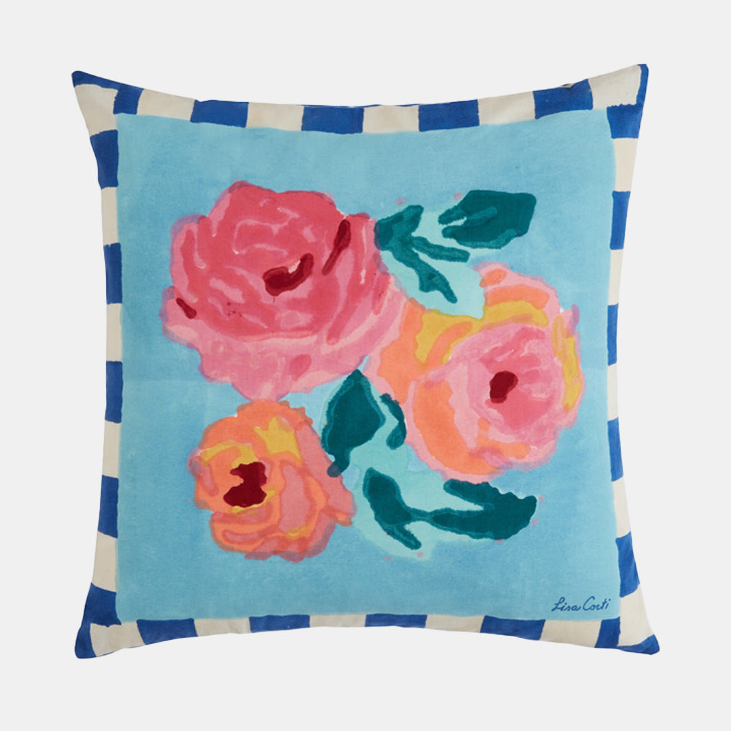 Nizam Stripes Blue Square Pillow
