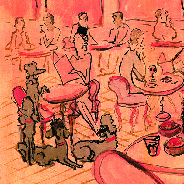 Poodles at the Pink Bar Print