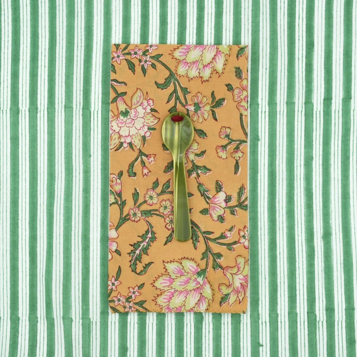 Dentelaire Moutarde Napkins: Set of 4