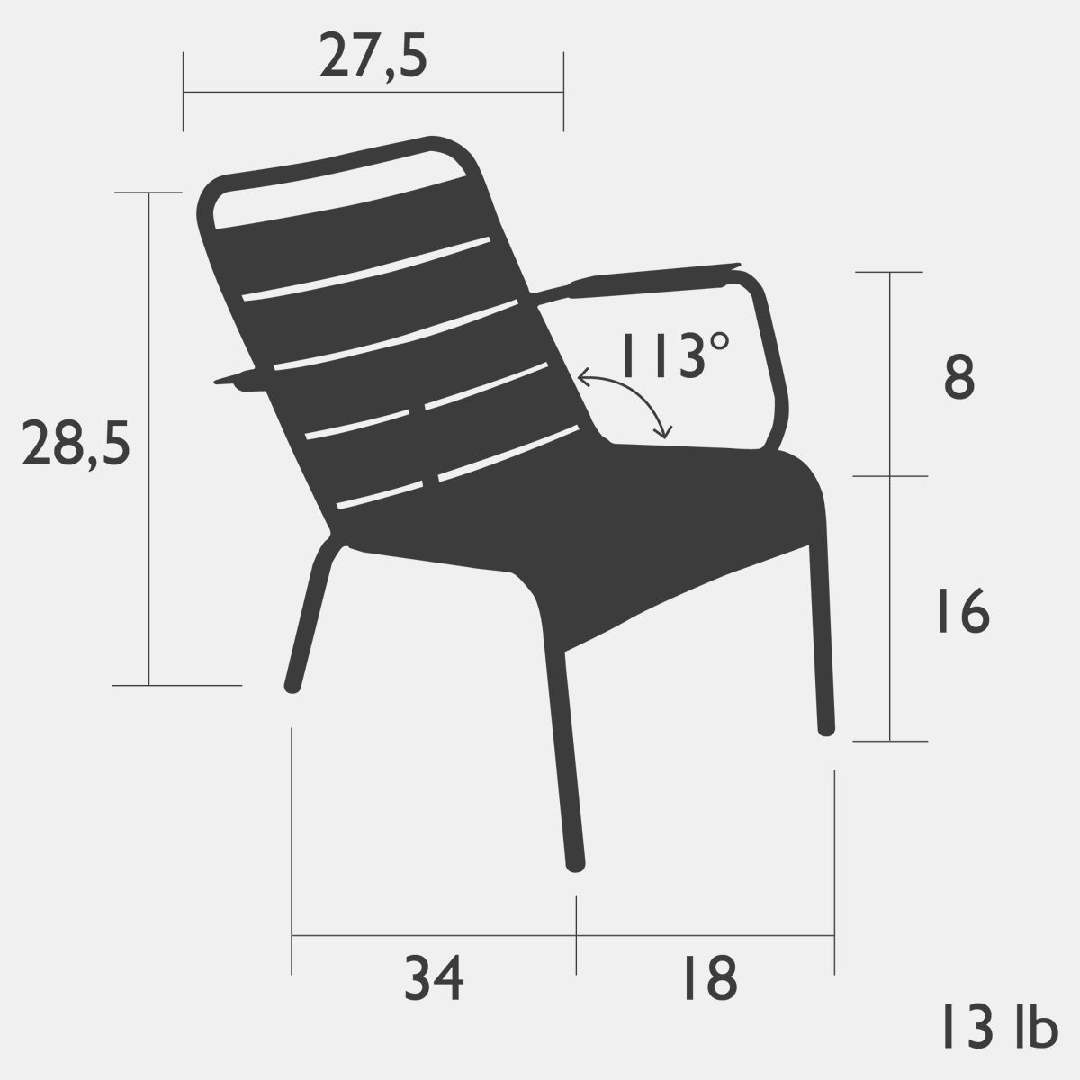 Luxembourg Low Armchair