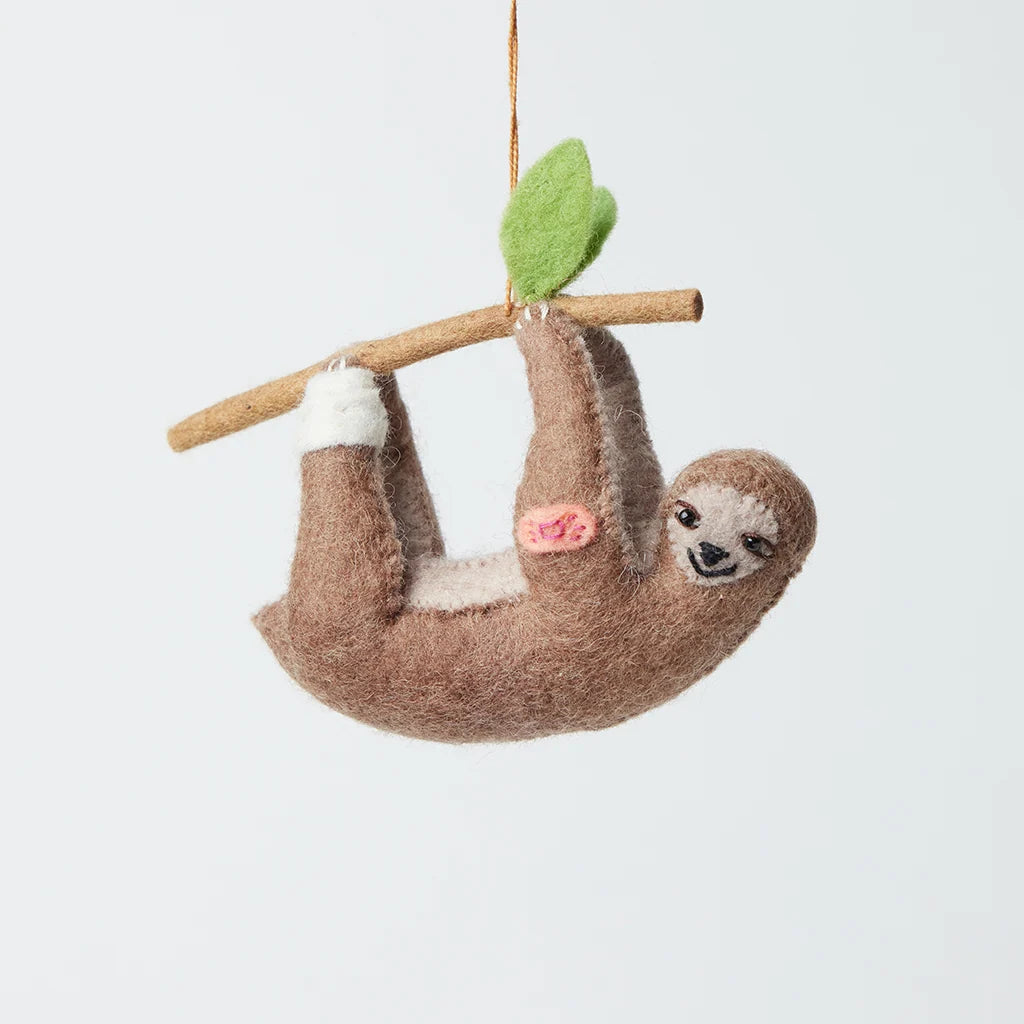 Take It Slow Sloth Ornament