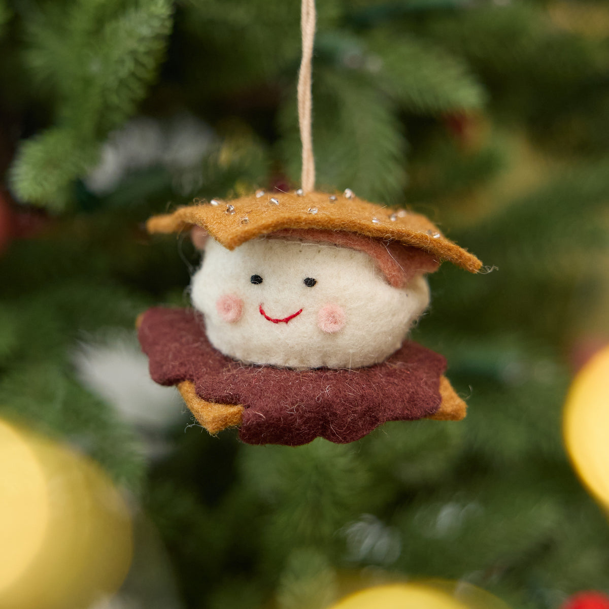 Felted Smore Ornament