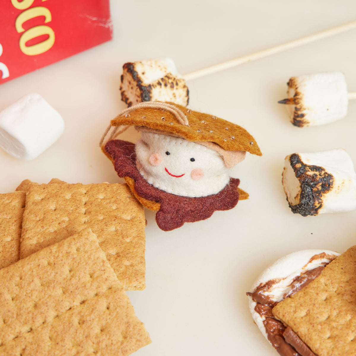 Felted Smore Ornament