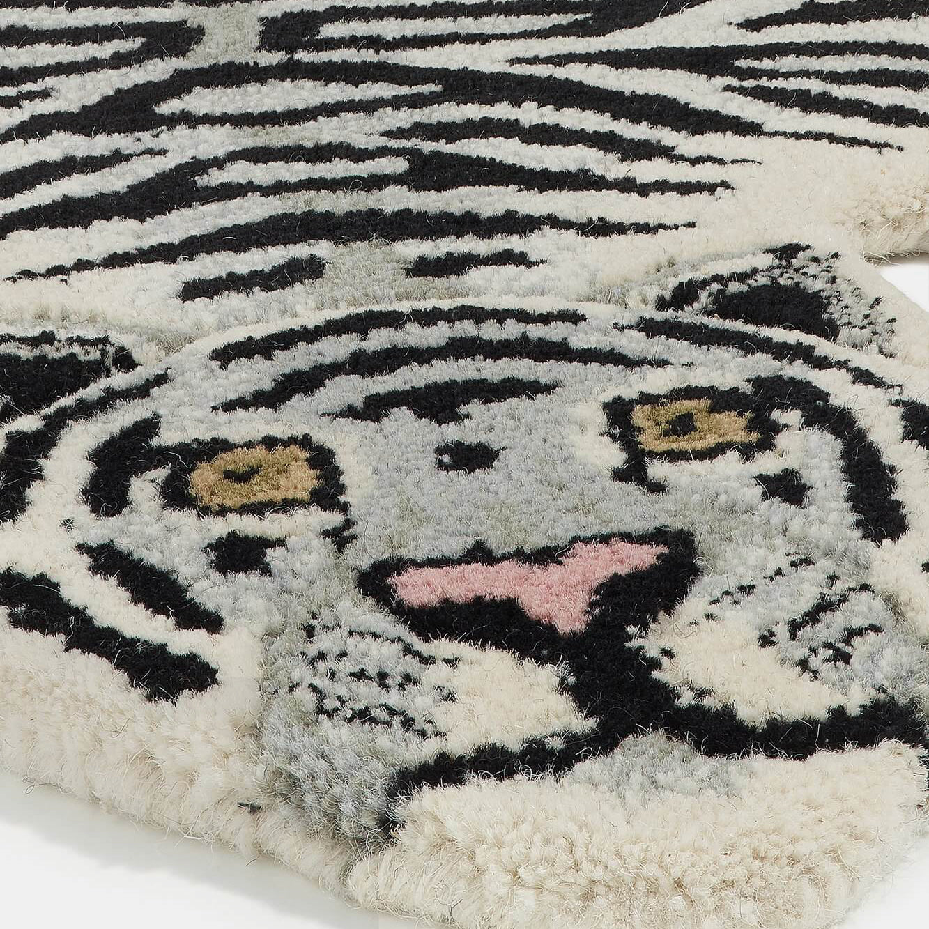 Snowy Tiger Rug in Small
