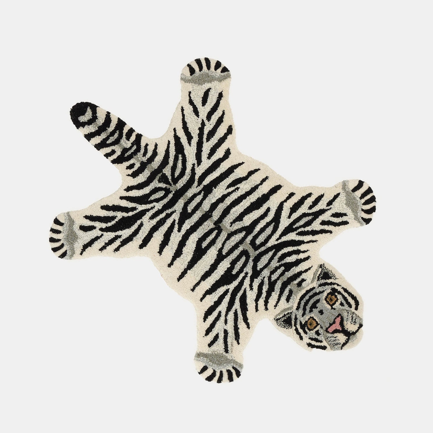Snowy Tiger Rug in Small