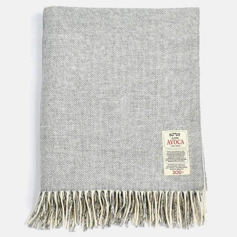Stella Grey Cashmere Blend Throw