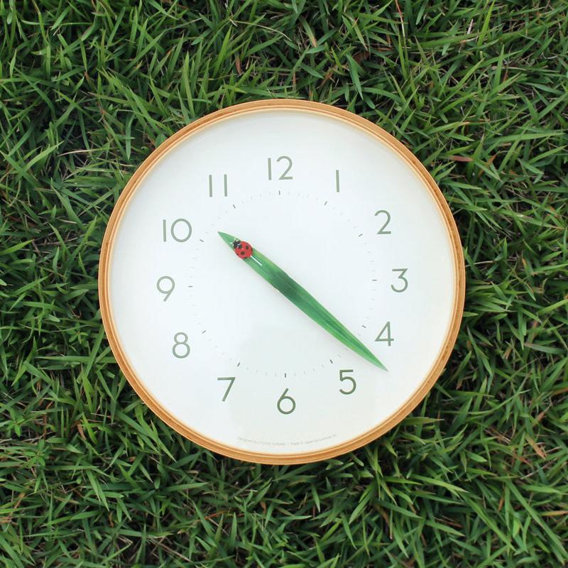 Ladybug Perch Wall Clock