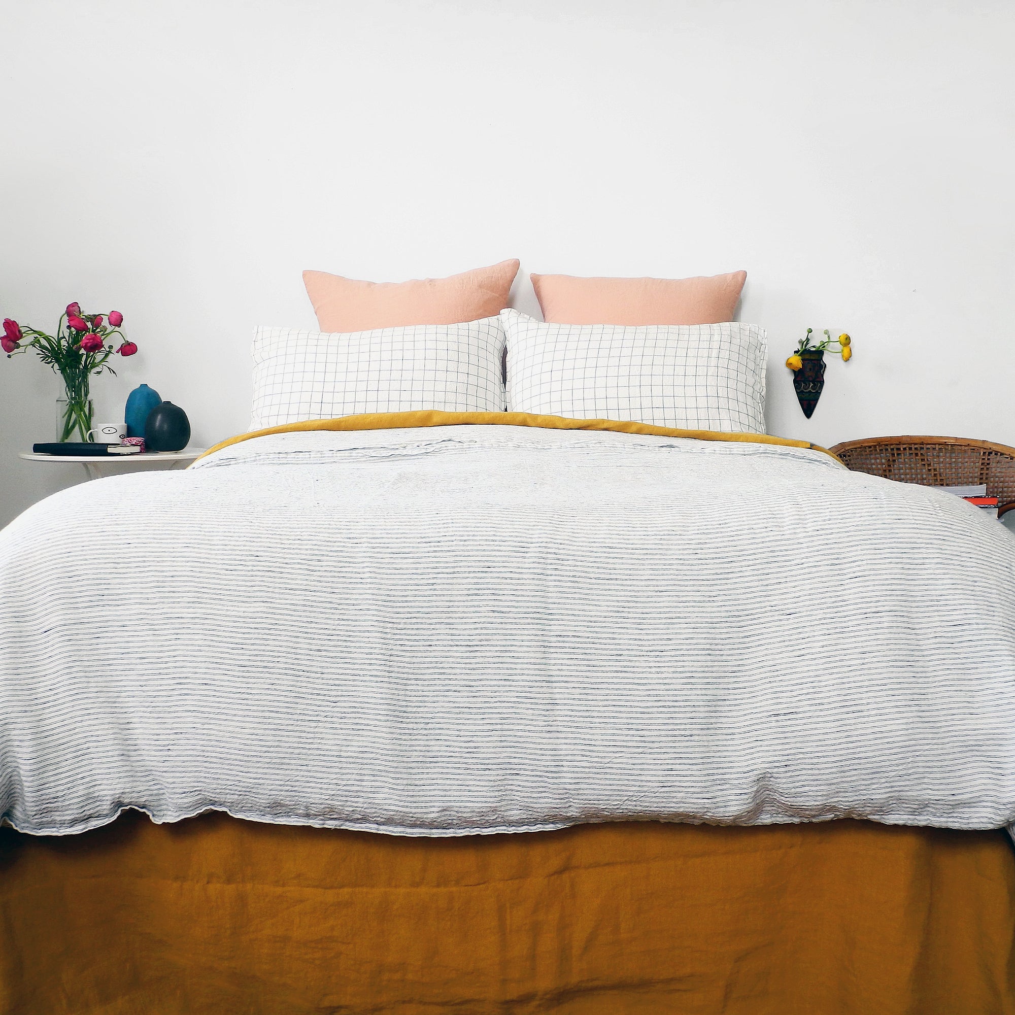Linen Flat Sheet, honey, Sheet, Linge Particulier, Collyer's Mansion - Collyer's Mansion