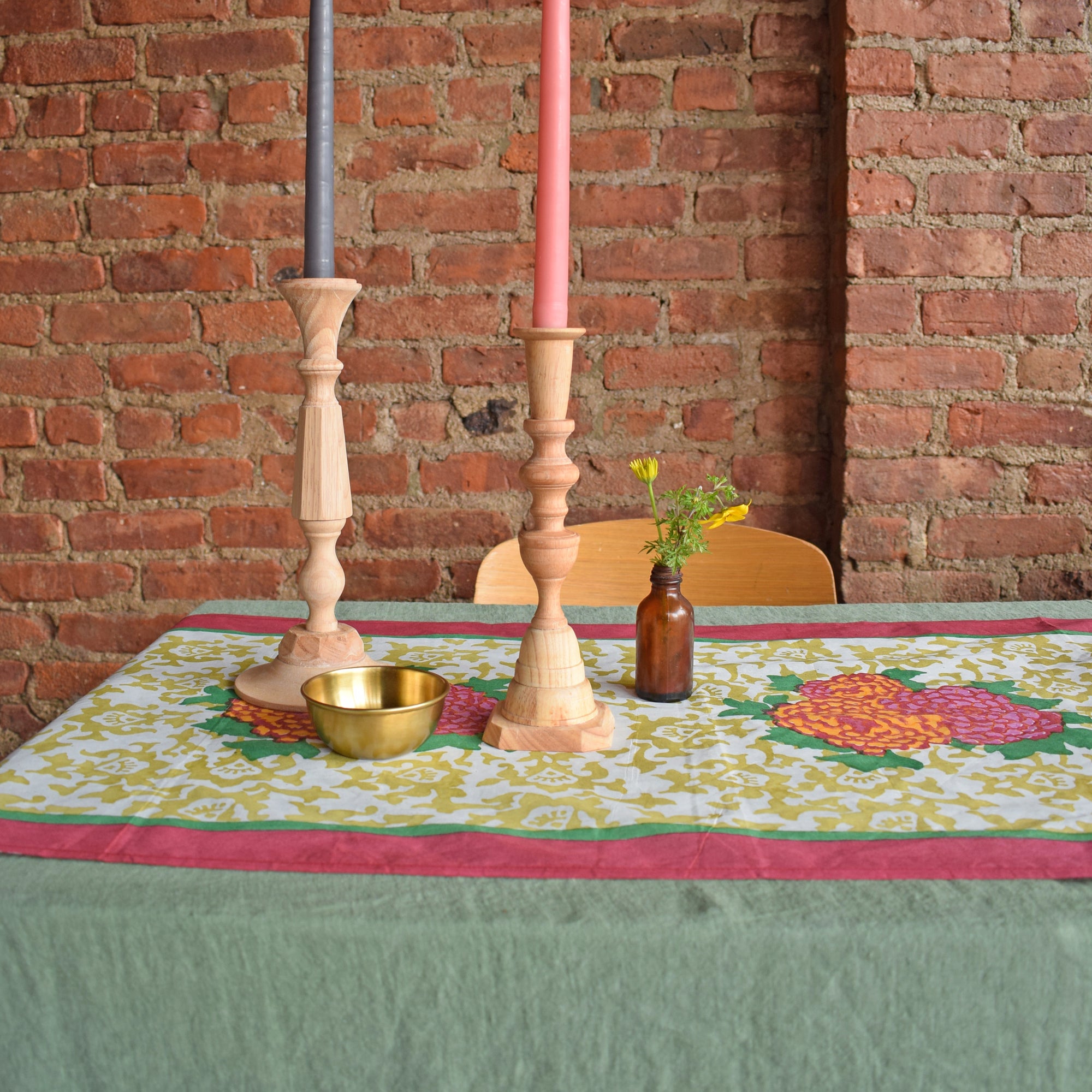 Linen Tablecloth in Jade