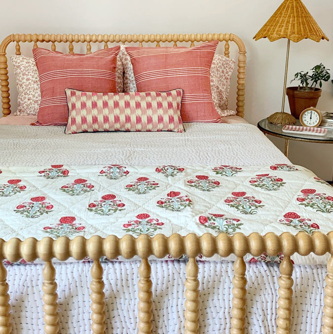 Linen Standard Pillowcase in Summer Flower