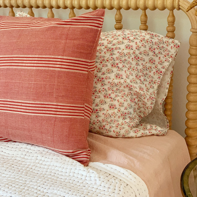 Linen Standard Pillowcase in Summer Flower