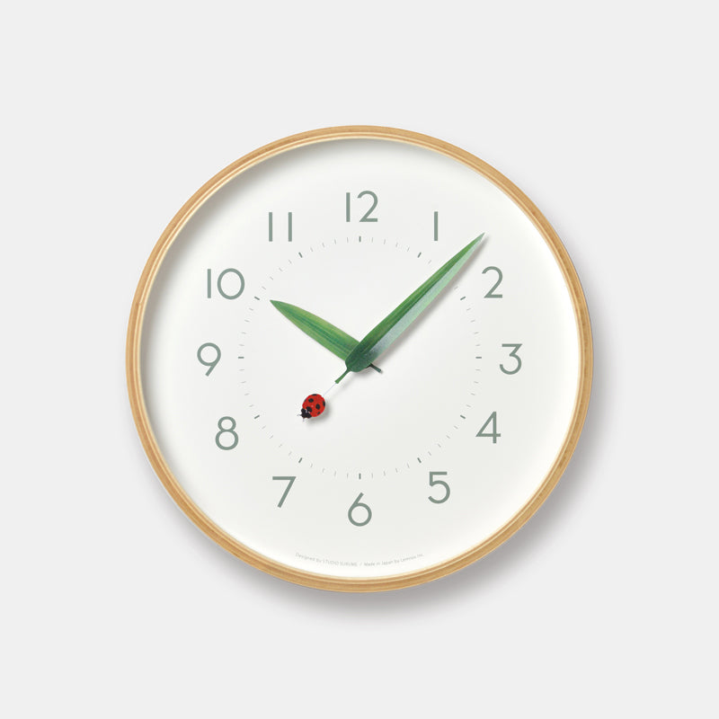 Ladybug Perch Wall Clock