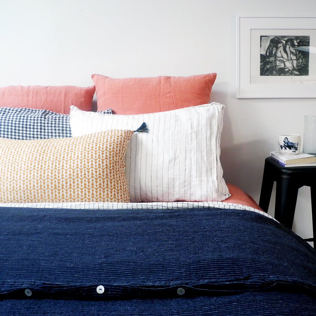 Linen Duvet, borsalino stripe, Duvet, Linge Particulier, Collyer's Mansion - Collyer's Mansion