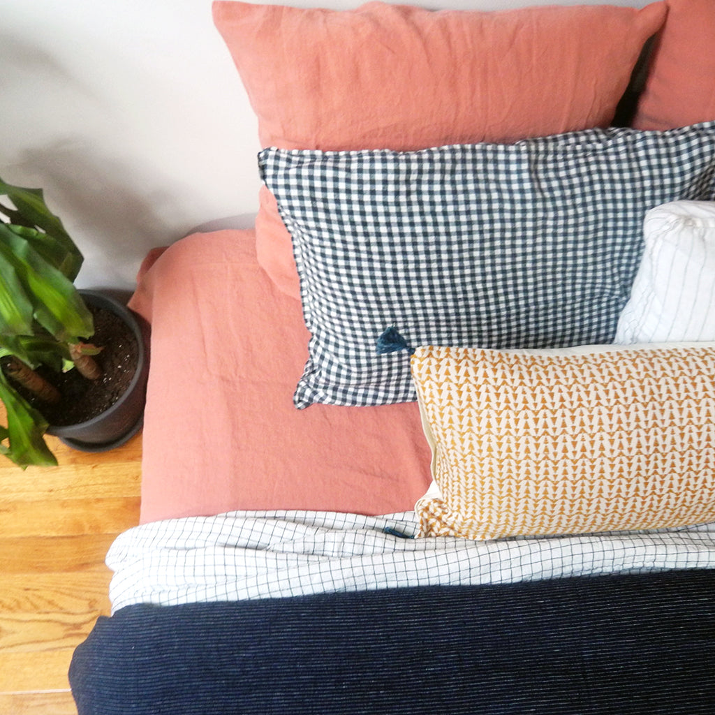 Linen Duvet, borsalino stripe, Duvet, Linge Particulier, Collyer's Mansion - Collyer's Mansion