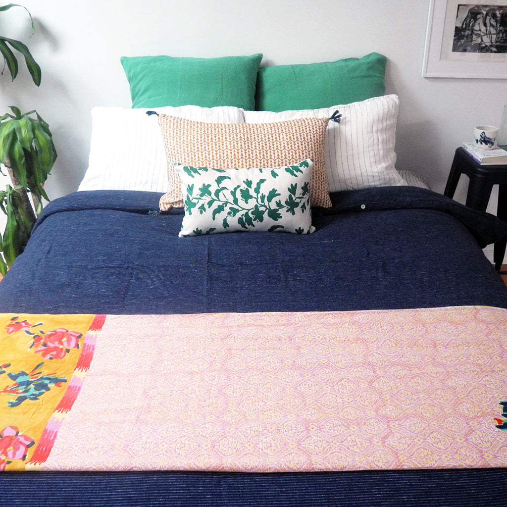 Linen Duvet, borsalino stripe, Duvet, Linge Particulier, Collyer's Mansion - Collyer's Mansion