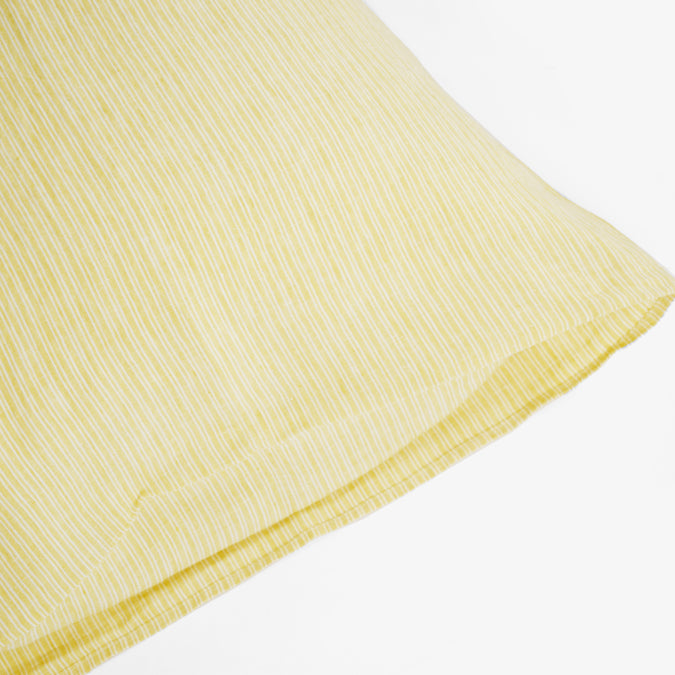 Linen Standard Pillowcase in Yellow Stripe - Collyer's Mansion