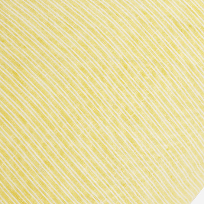 Linen Standard Pillowcase in Yellow Stripe - Collyer's Mansion
