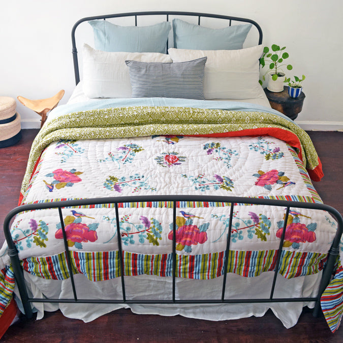 french linen bedding for colorful linen bedding at Collyer's Mansion