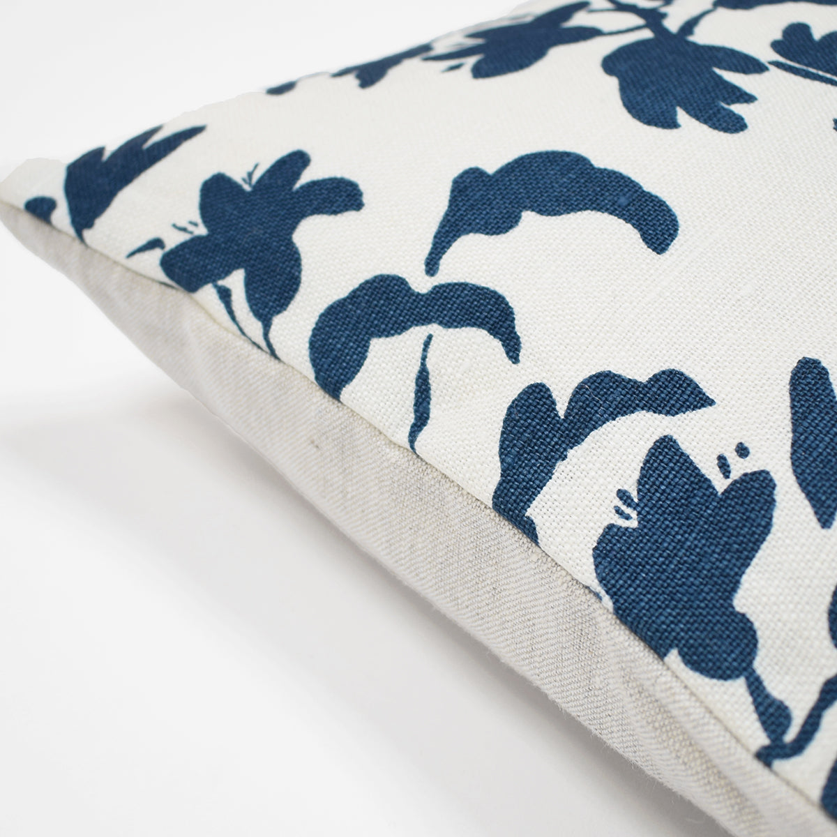 Navy Vine Lumbar Pillow